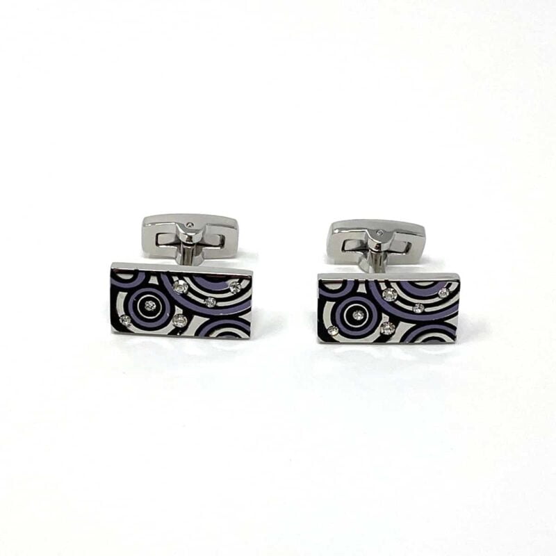 Purple Circles Cufflinks
