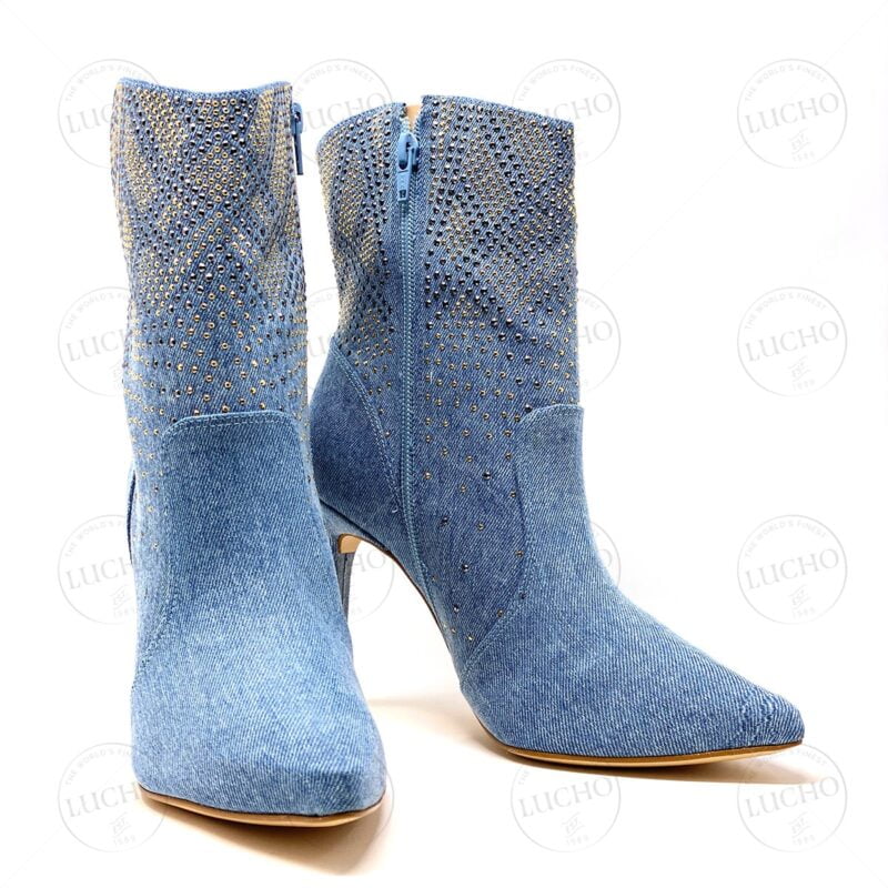 Sparkling Blue Jeans Bootie - Lucho