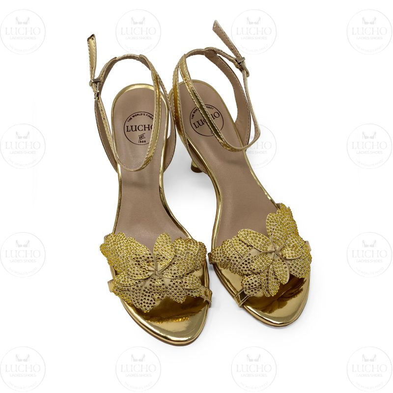 Gold Metallic Open Toe