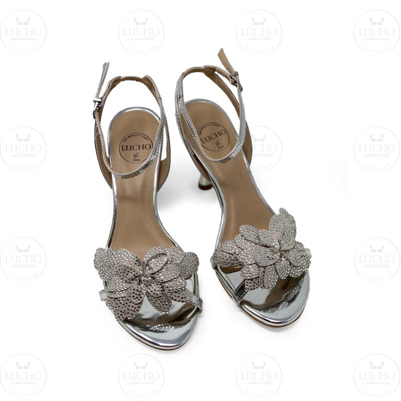 Silver Metallic Open Toe