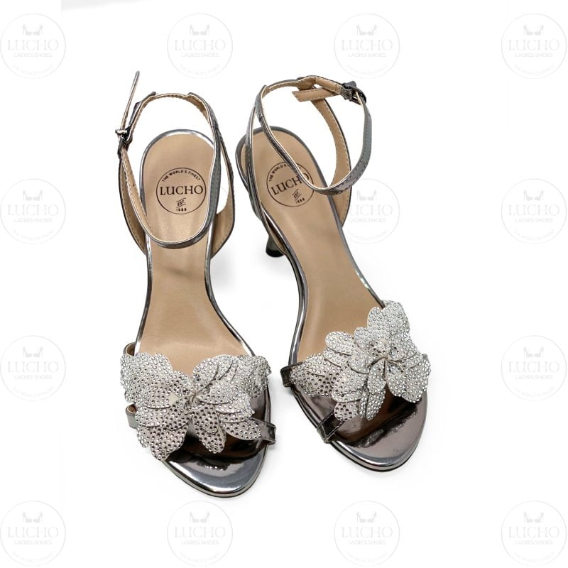 Pewter Metallic Open Toe