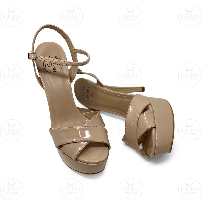 Nude Patent Open Toe