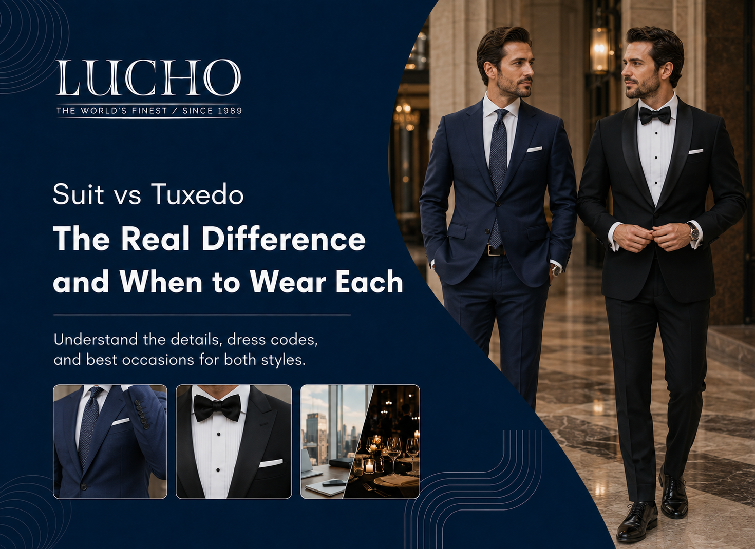 Suit vs Tuxedo The Real Difference and When to Wear Each